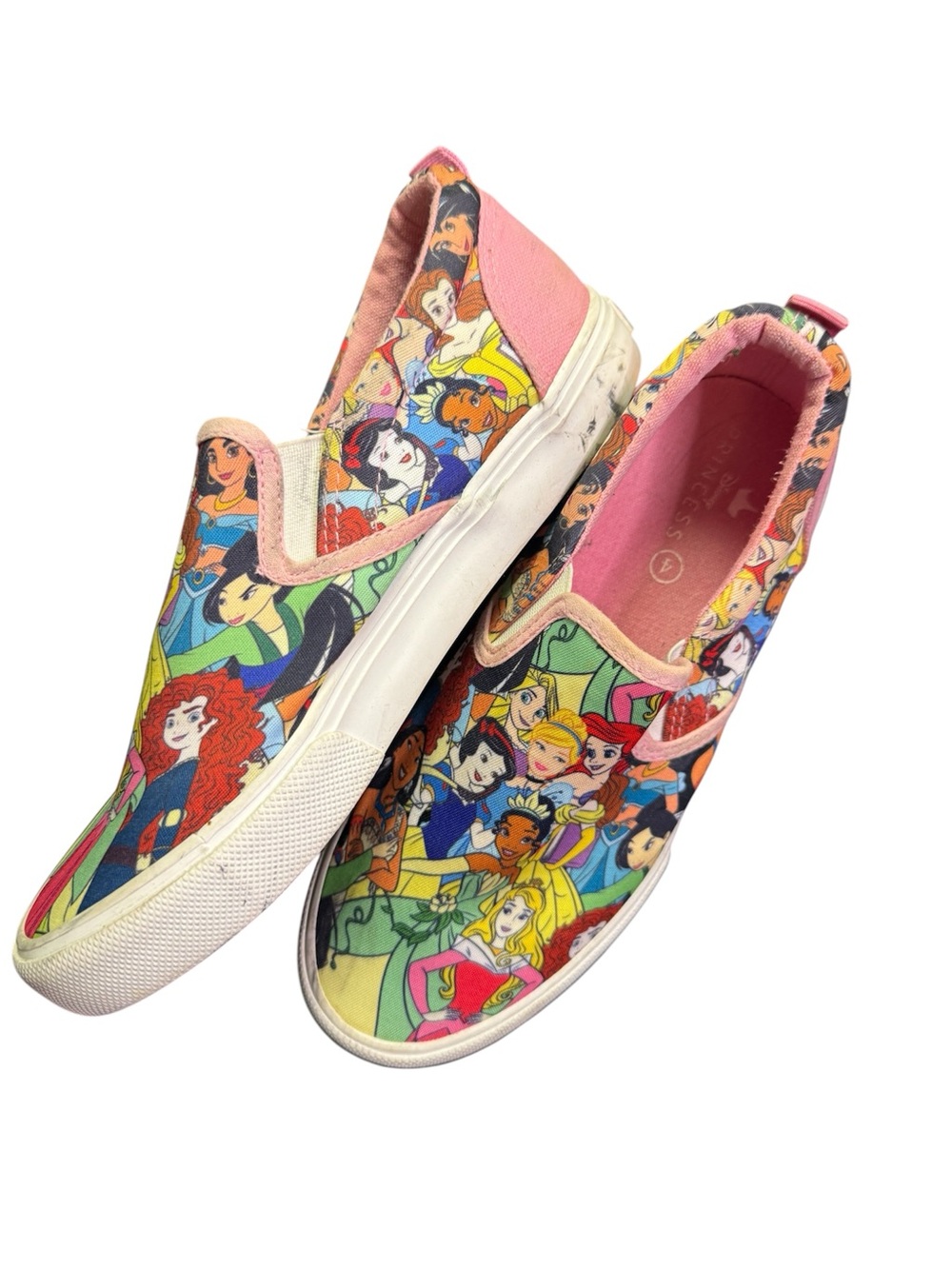 Disney Princess Ground Up Slip-On Sneakers - Size 4